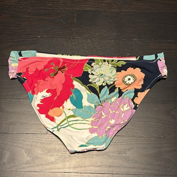 Trina Turk Gold and Floral Two Piece Swim Suit - Picture 5 of 6